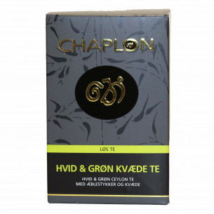 Hvid og grøn kvæde te fra Chaplon Tea i refill æske