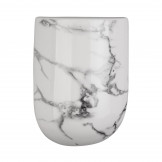 Vægkrukke - Oval, med hvidt marmor print fra Present Time