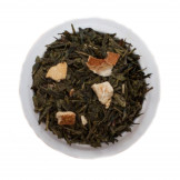 Grøn te, rabarber & fløde, lækker grøn te med smag af rabarber - 100 g løs te
