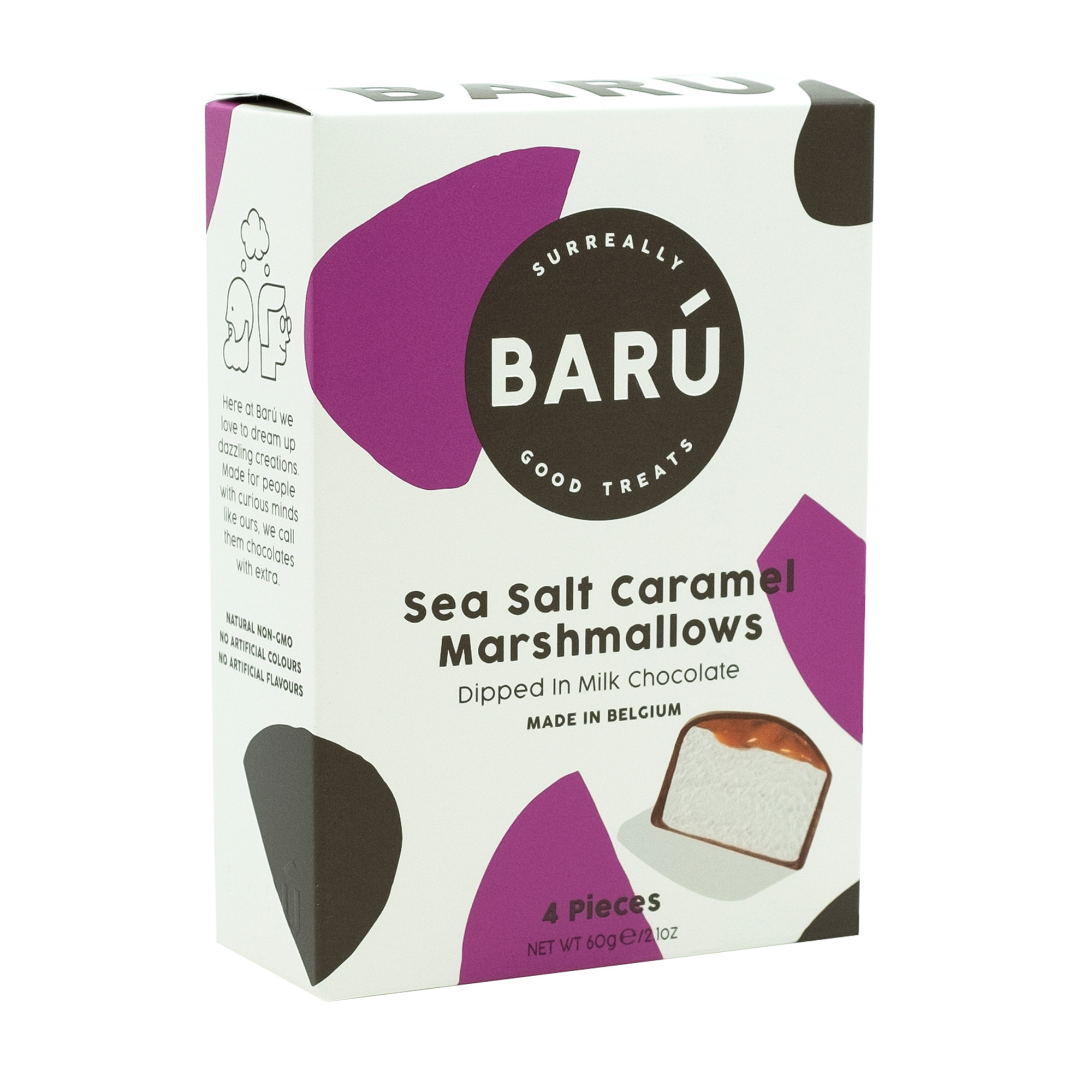 Billede af Milk Chocolate & Sea Salt Caramel Marshmallows - 4 stk