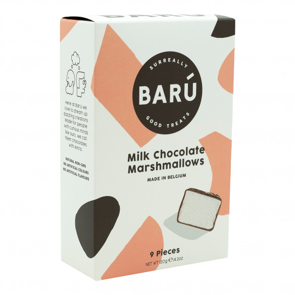 Milk Chocolate Marshmallows fra BARÚ - 9 stk.