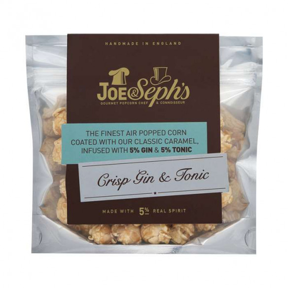 Gin & Tonic popcorn (27 gram) i snack pack fra Joe & Seph's