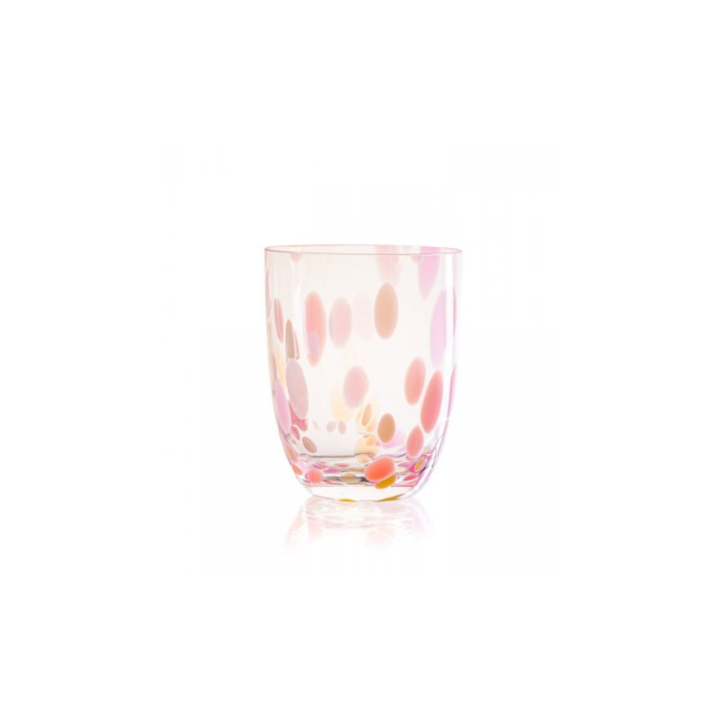 Big confetti glas fra Anna von Lipa i farven rosa og vanilje