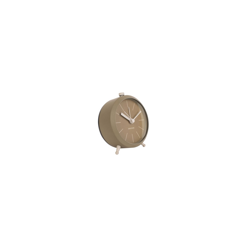 Button vækkeur i diskret grøn (Ø: 6 cm) fra Karlsson