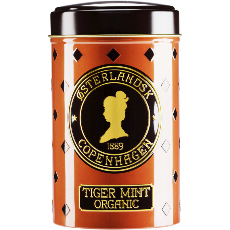 Tiger Mint Organic løs te (125 gram) i flot orange dåse fra Østerlandsk Thehus