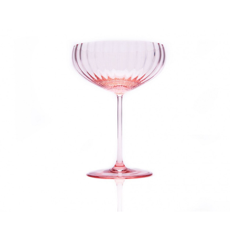 Lyon Champagneskål i rosa (2 stk) fra Anna von Lipa