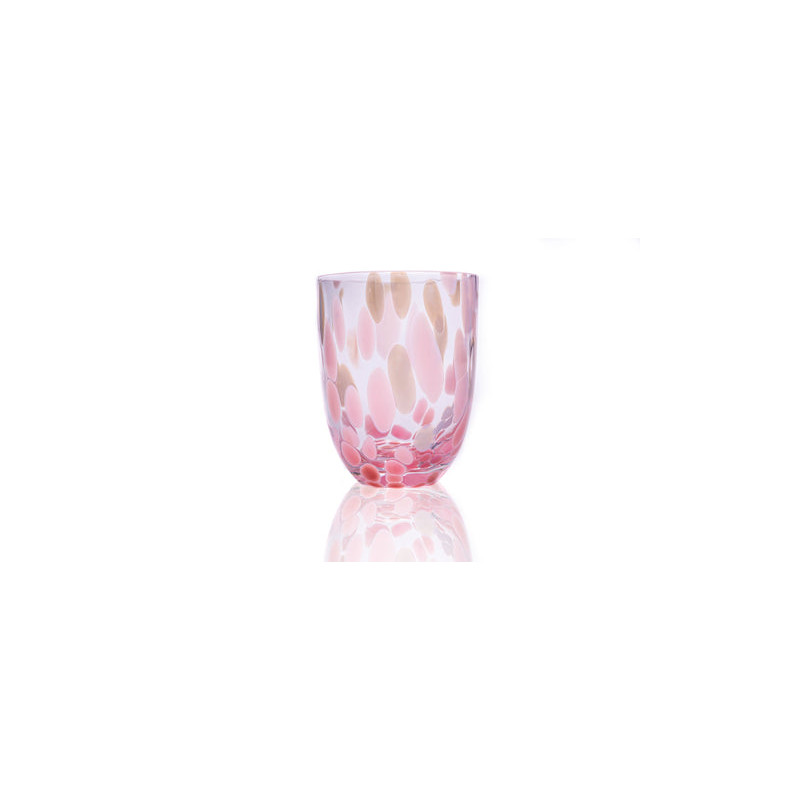 Big Confetti glas i rosa og lyseblå (250 ml) fra Anna von Lipa