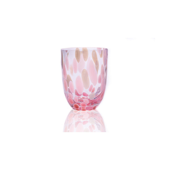 Big Confetti glas i rosa og lyseblå (250 ml) fra Anna von Lipa