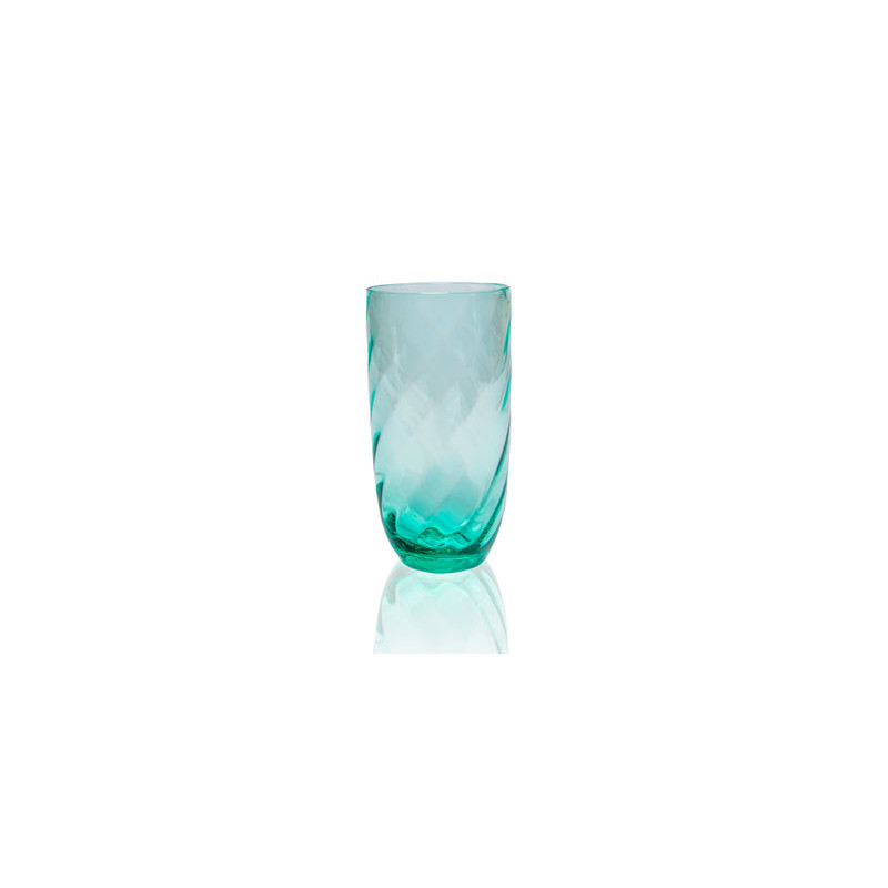 Swirl long drink glas i Beryl Green fra Anna von Lipa