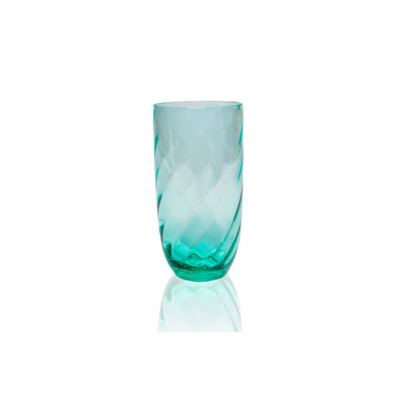 Swirl long drink glas i Beryl Green fra Anna von Lipa