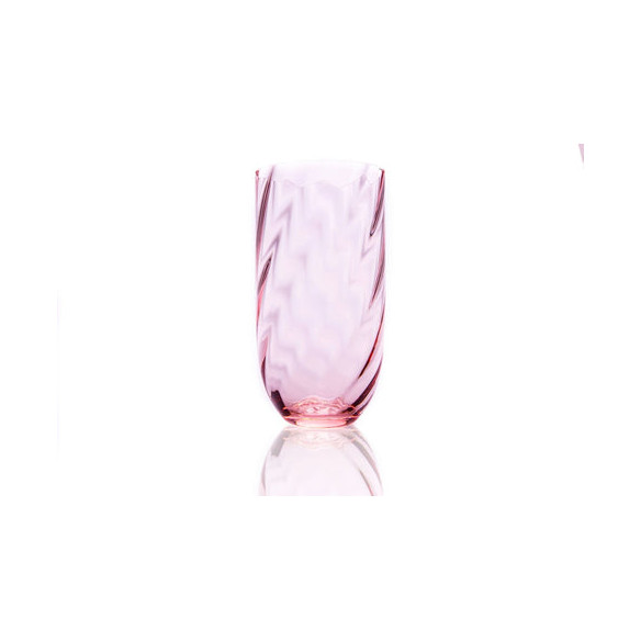 Swirl long drink glas i rosa fra Anna von Lipa