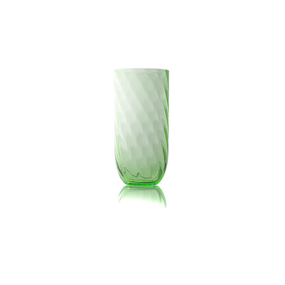 Swirl long drink glas i lysegrøn fra Anna von Lipa