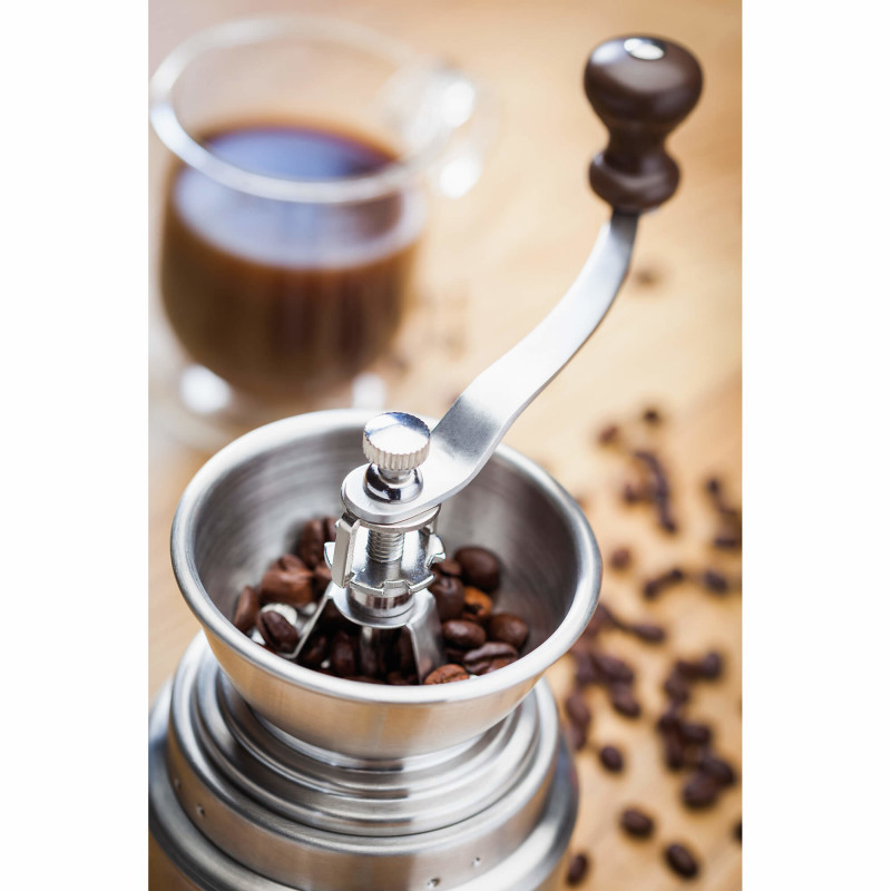Kaffemølle med håndsving fra Horwood