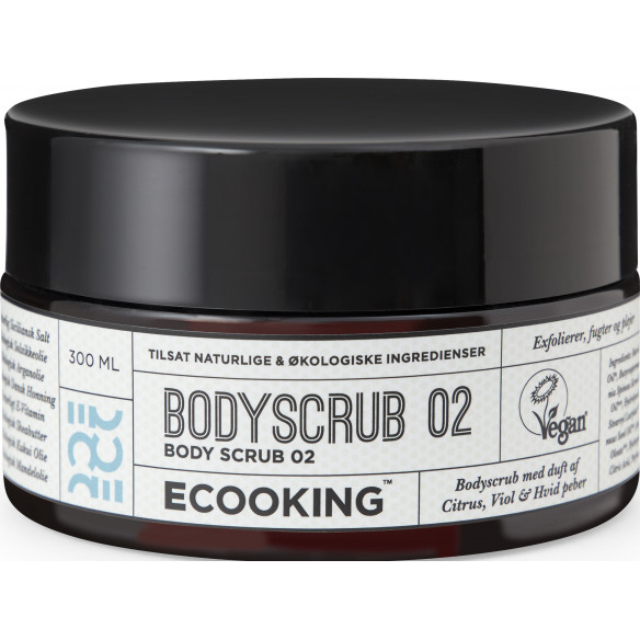 Bodyscrub 02 (300 ml) med duft af citrus, viol og hvid peber fra Ecooking