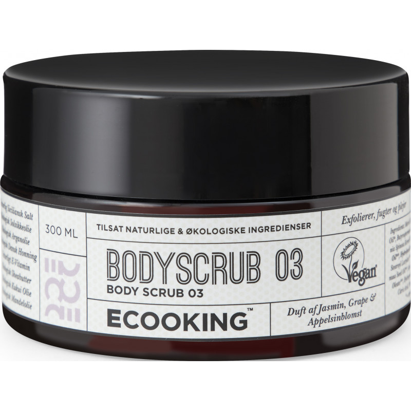 Bodyscrub 03 (300 ml) med duft af jasmin, grape og appelsinblomst fra Ecooking