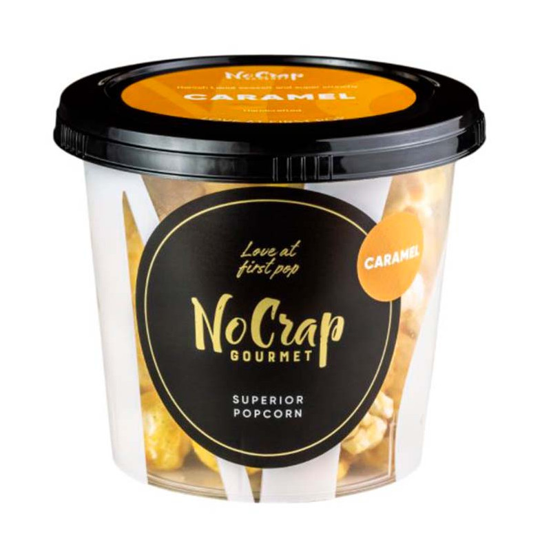 Popcorn med karamel (65 gram) fra NoCrap Gourmet Popcorn