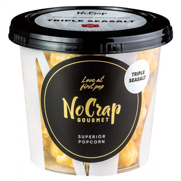 Popcorn med triple havsalt (65 gram) fra NoCrap Gourmet Popcorn