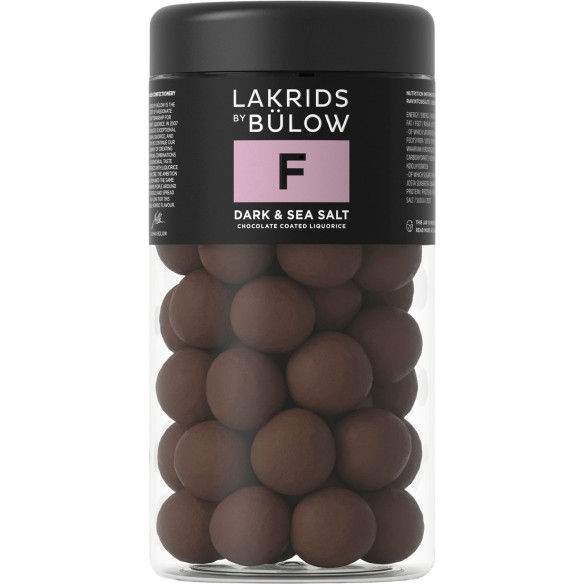 F - Dark & Sea Salt lakridskugler (295 gram) fra Lakrids by Bülow