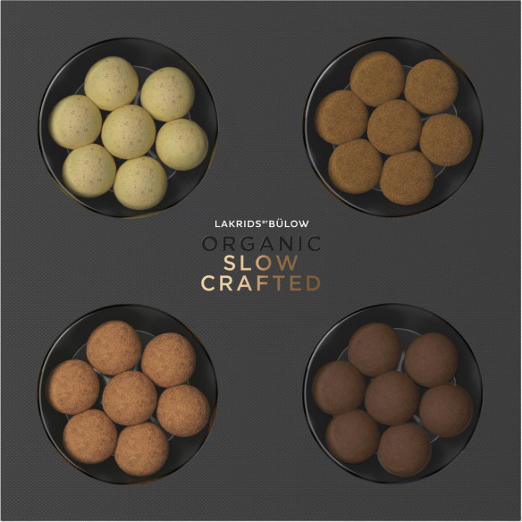 Slow Crafted Selection Box - Alle 4 jubilæumsvarianter fra Lakrids by Bülow samlet i flot æske