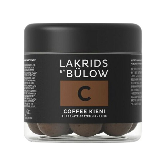 C - Coffee Kieni (125 gram) lille bøtte lakridskugler fra Lakrids by Bülow