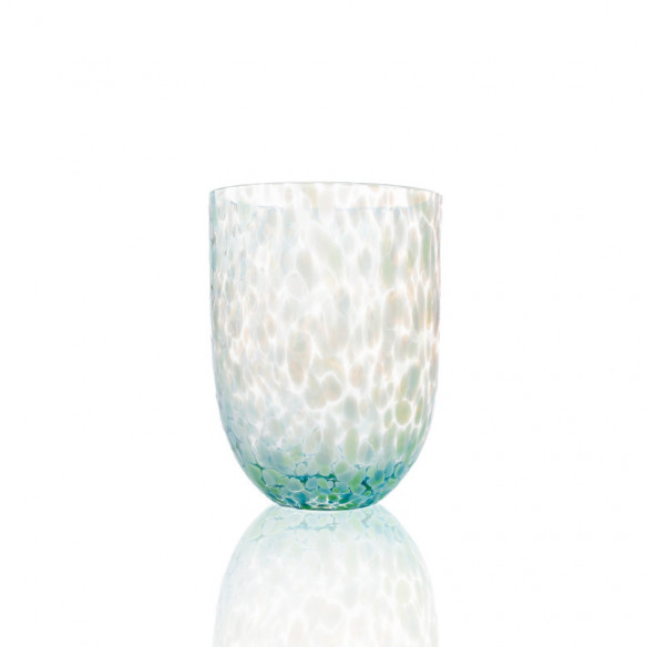 Confetti glas (250 ml) i Pacific farven (blå og grøn) fra Anna von Lipa