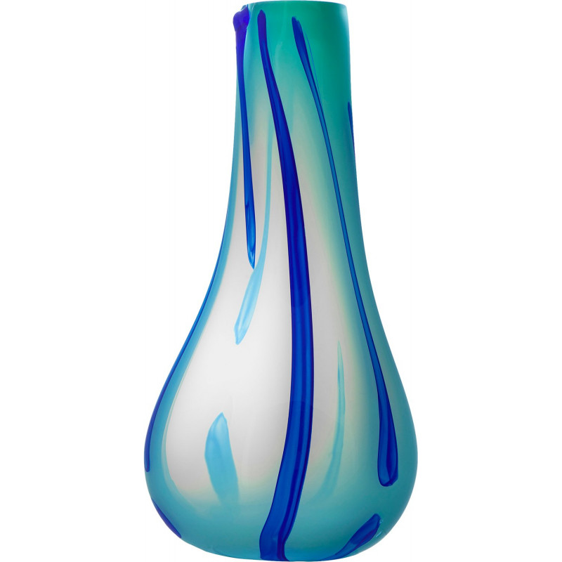 Flow vase (H: 40 cm) i lyseblå med striber fra Kodanska