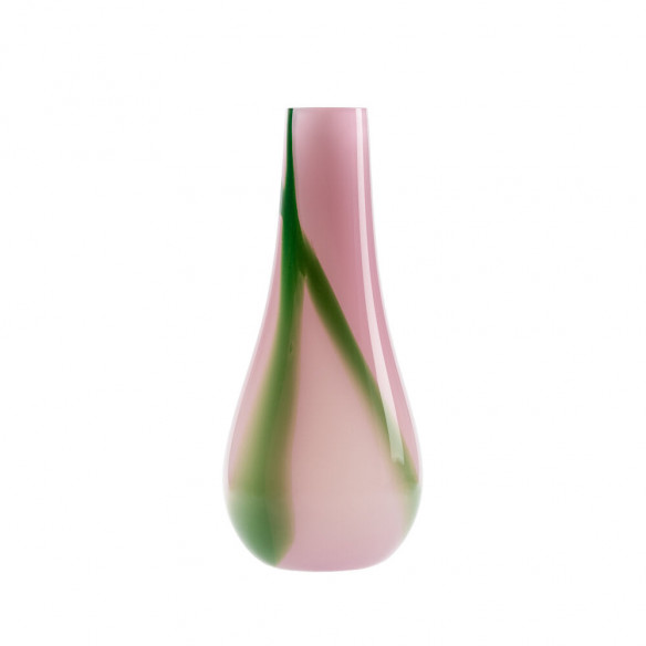 Flow vase (H: 40 cm) i lilla med grønne striber fra Kodanska