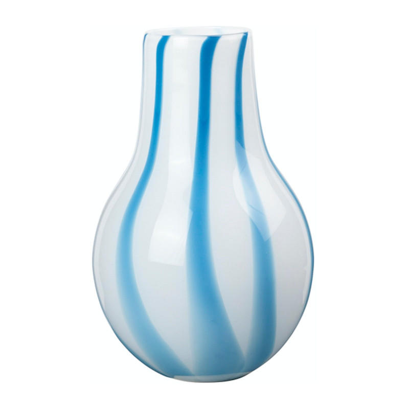 Ada Stripe vase (H: 37 cm) i blå fra Broste Copenhagen