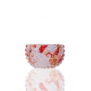 Hobnail Tapas skål (Ø: 11,5 cm) i Confetti mønsteret Crimson fra Anna von Lipa