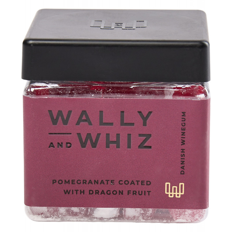 Granatæble & Dragefrugt vingummi (140 gram) i bøtte fra Wally & Whiz