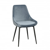 Sierra spisebordsstol i blå med sorte ben fra Rowico