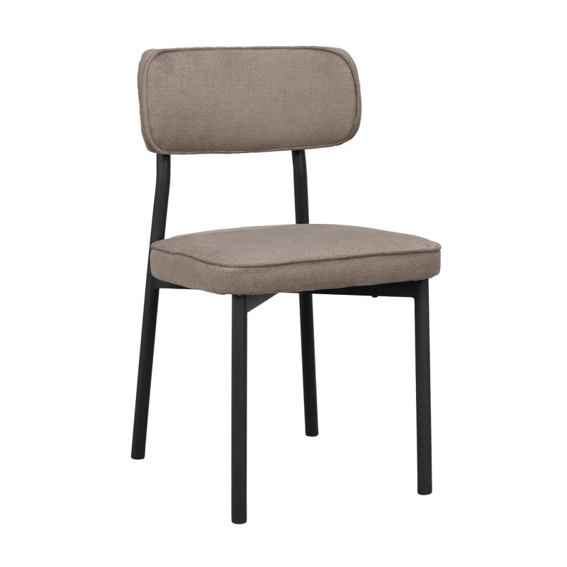 Paisley Spisebordsstol i gråbrun RPETs stof med metalben fra Rowico
