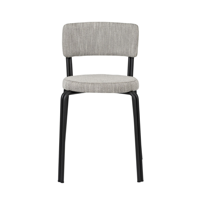 Oda spisebordsstol i grå stof og sorte ben fra Broste Copenhagen