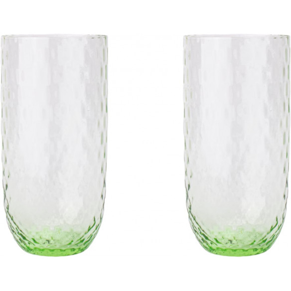 Harlequin Long Drink glas (450 ml) i lysegrøn fra Anna von Lipa