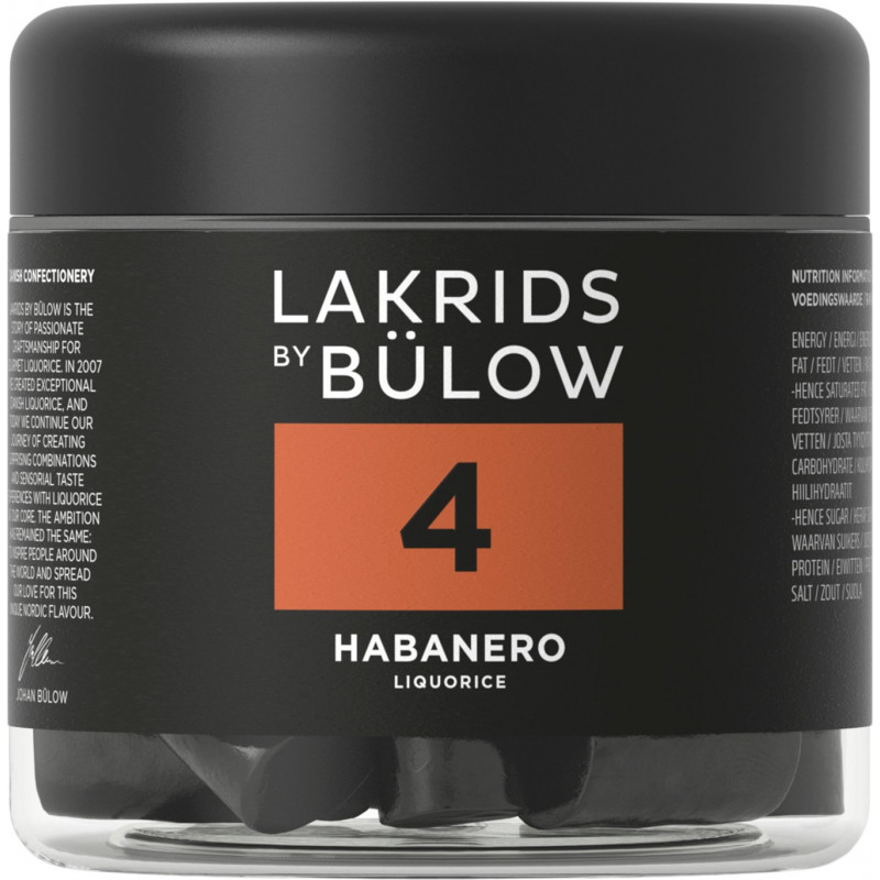 Nr. 4 - Habanero lakrids (150 gram) fra Lakrids by Bülow