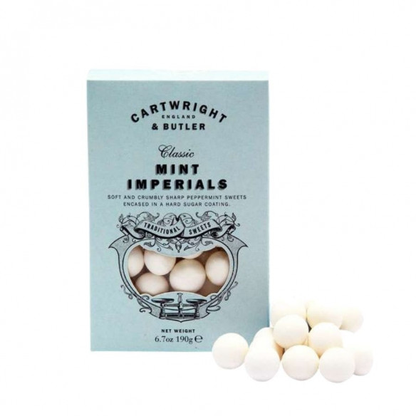 Mint Imperials bolsjer (190 gram) pebermynte bolsjer fra Cartwright & Butler