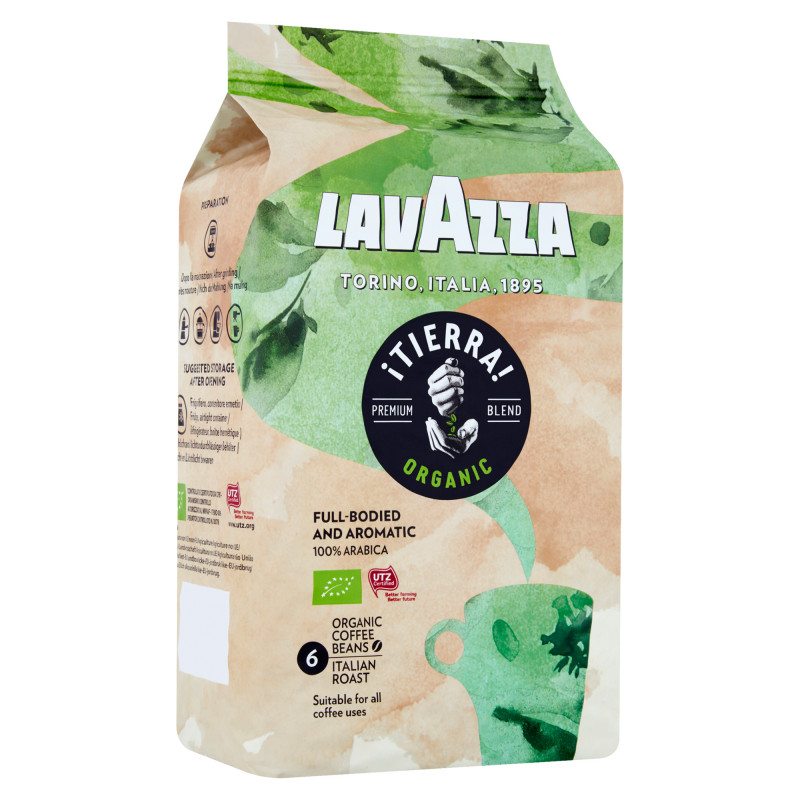 Tierra Organic hele kaffebønner fra LavAzza