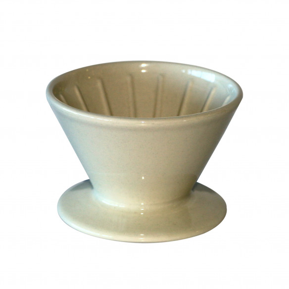 Kaffetragt i porcelæn, hvid, 4-kops fra Kinto