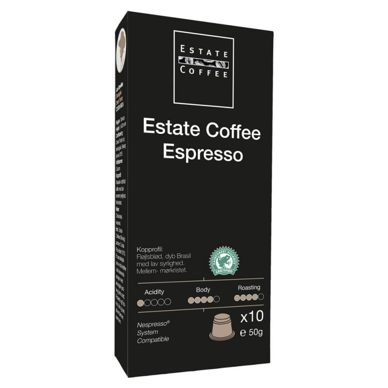 Estate Espresso (10 kaffekapsler) fra Estate Coffee