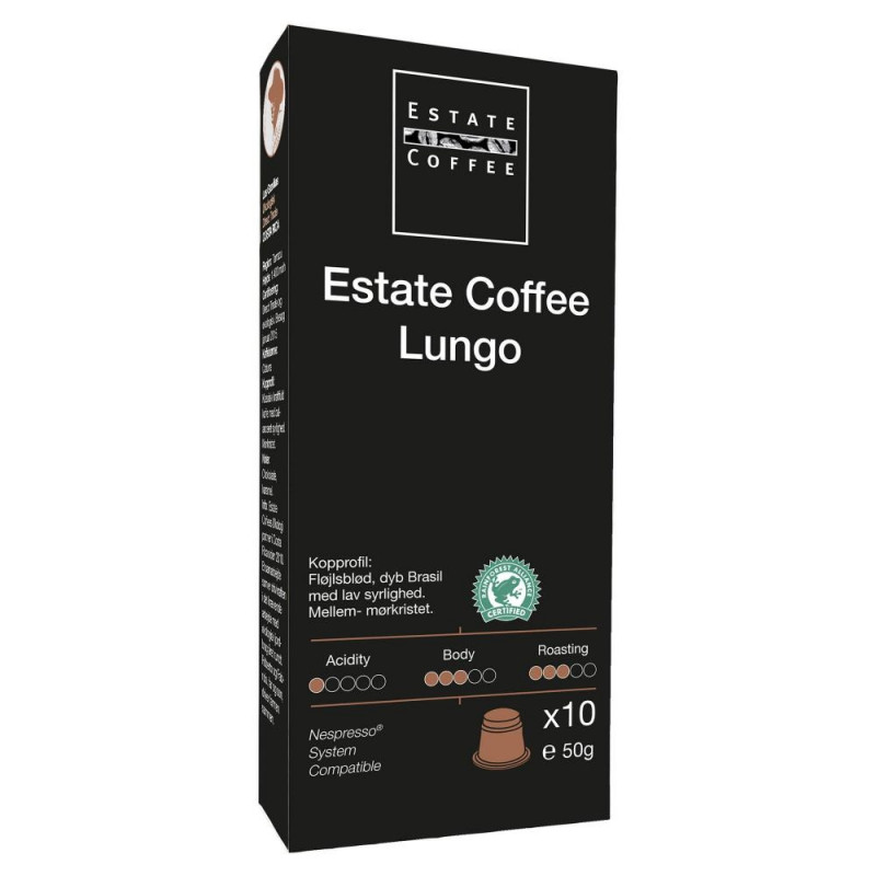 Estate Lungo (10 kaffekapsler) fra Estate Coffee