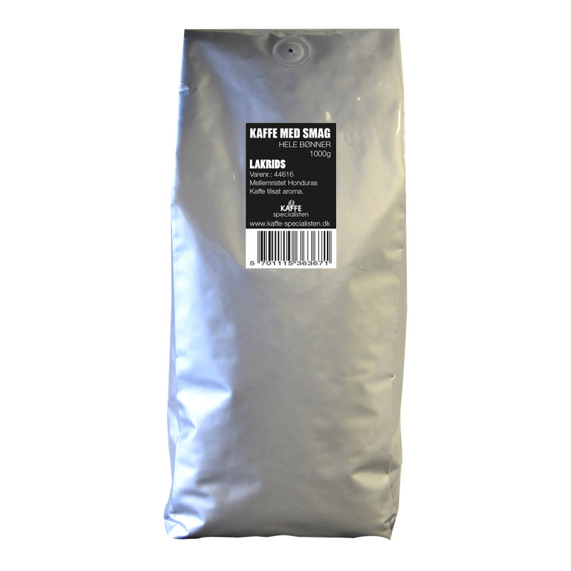 1 kg Kaffebønner med Lakrids smag fra Kaffe Specialisten