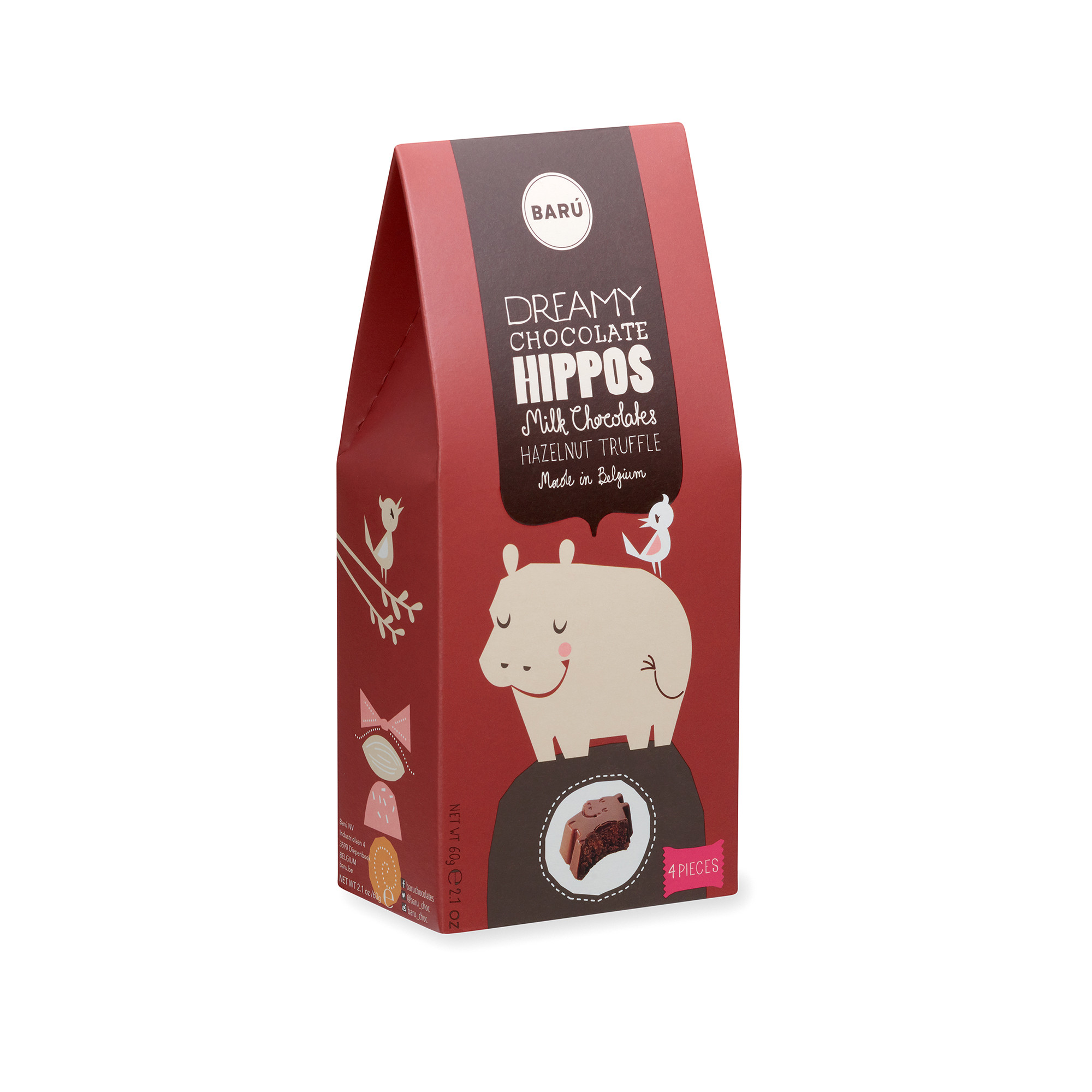 Billede af Dreamy Hippos Milk Chocolate Hazelnut Truffle