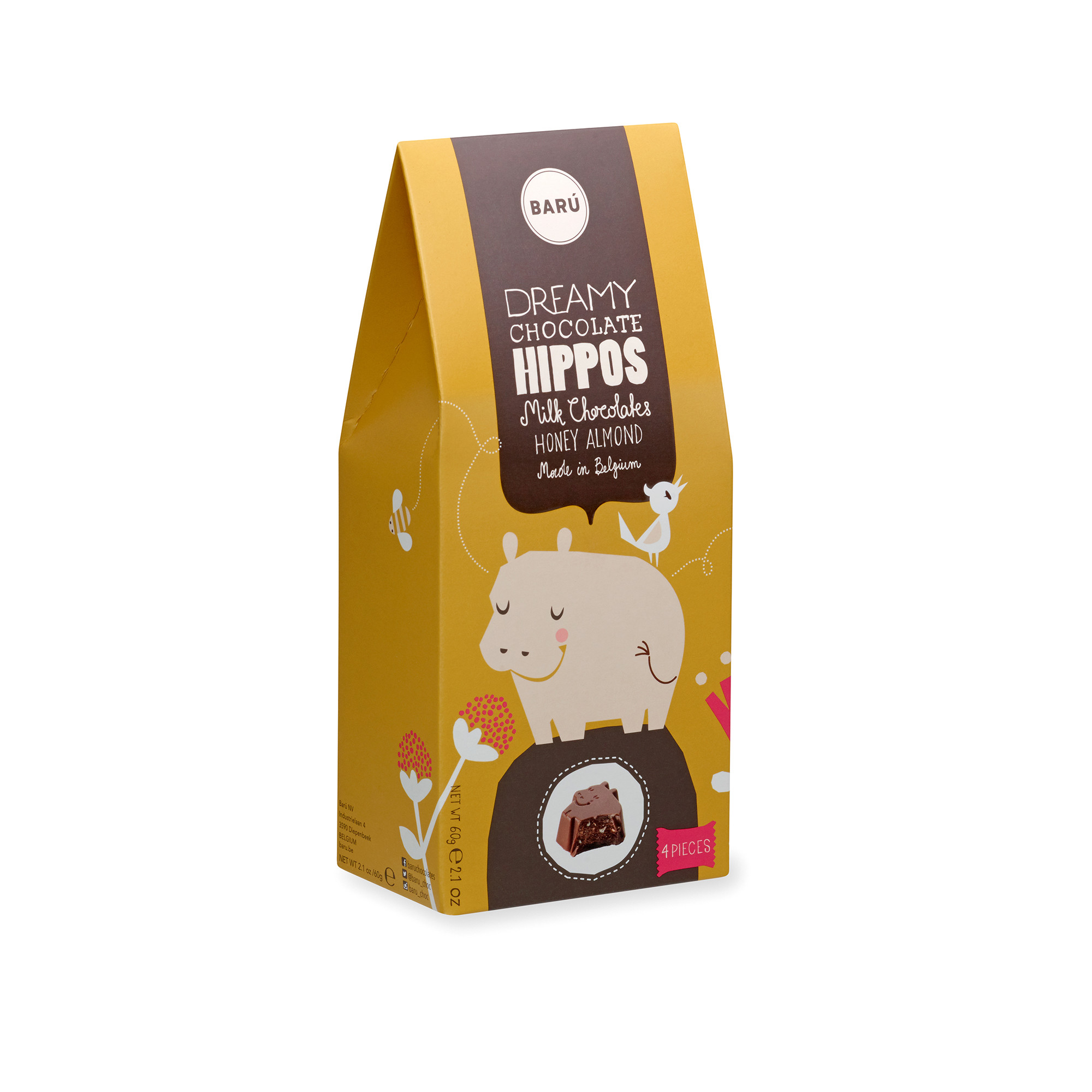 Billede af Dreamy Hippos Milk Chocolate Honey Almond