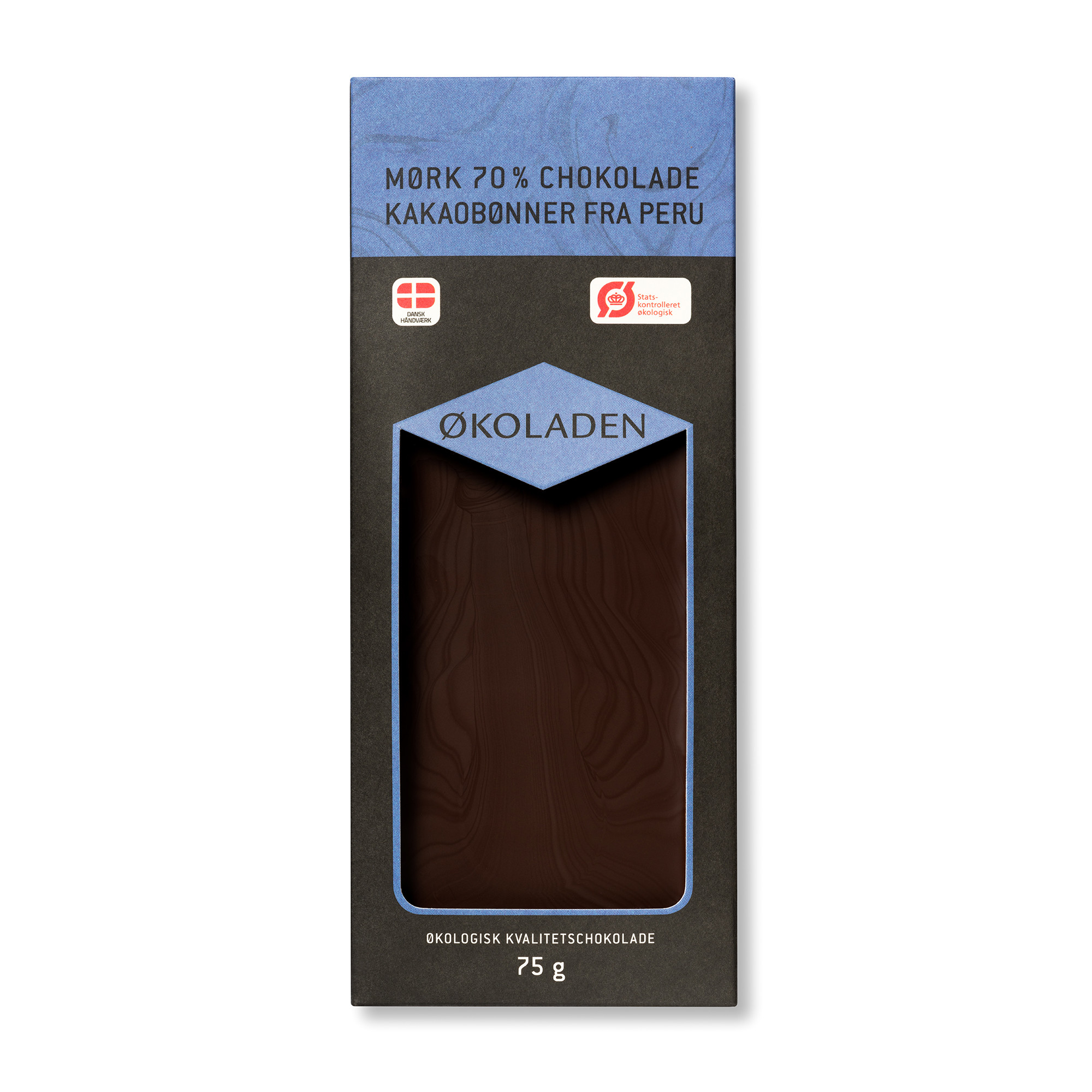 Økoladen / Elmelund Chocolatier 70% Mørk Chokolade