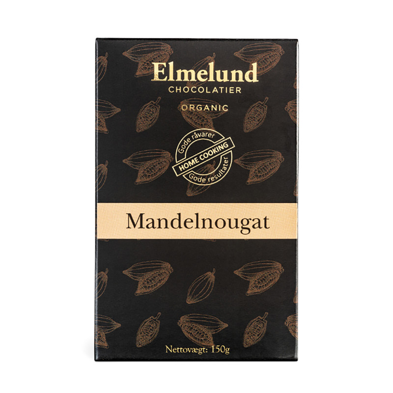 Økologisk Mandelnougat fra Elmelund - 150 gram