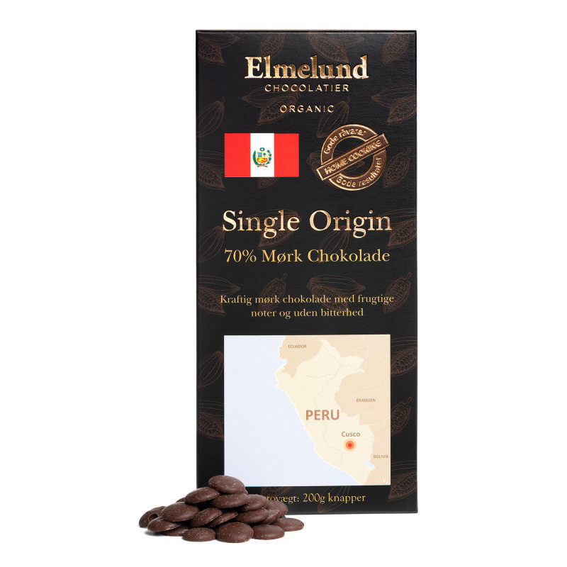 Elmelund Peru 70% Mørk Chokolade - 200 gram