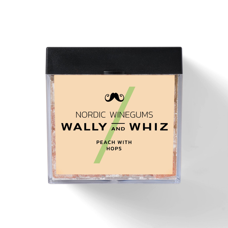 Fersken & Humle vingummi (140 gram) fra Wally and Whiz i æske