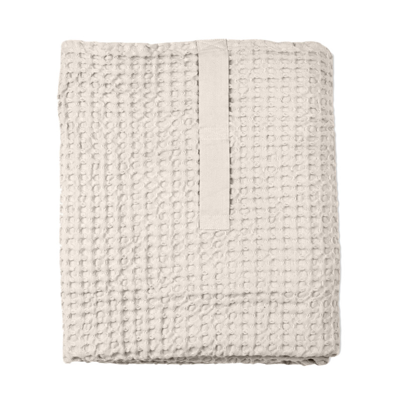 Lækkert håndklæde fra The Organic Company. Big Waffle badehåndklæde, stone