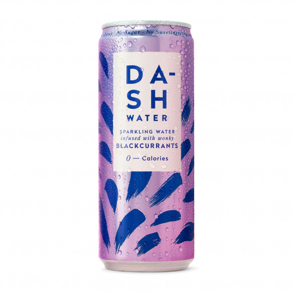 DASH Water - Blackcurrant. Lækker vand infuseret med solbær.