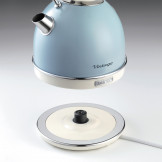 Ariete blå vintage kettle, kan dreje 360 grader.